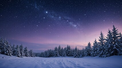 winter landscape with trees