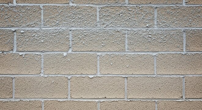 Textured light gray brick wall with efflorescence patterns