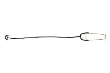 Stethoscope isolated on white background. Medical instrument. Medical concept. Healthcare. Health Day.Doctor equipment. Cardiology. Heart disease.Lung diagnostics.Diagnosis of respiratory inflammation