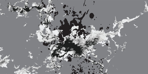 Abstract Gray and Black Splotchy Pattern Design.