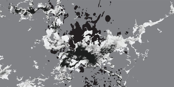 Abstract Gray and Black Splotchy Pattern Design.