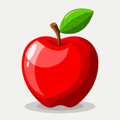 red apple vector illustration