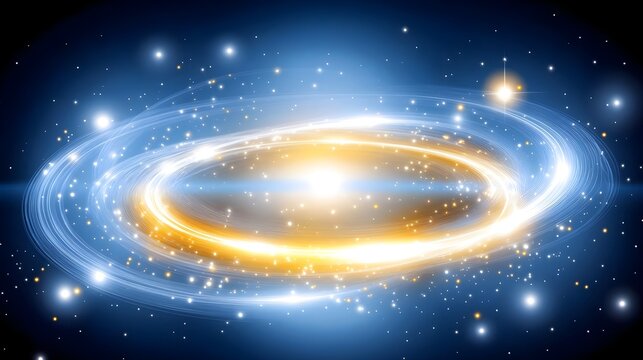 Exploring cosmic wonders galaxy formation outer space digital art vibrant abstract