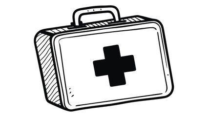 first aid kit isolated