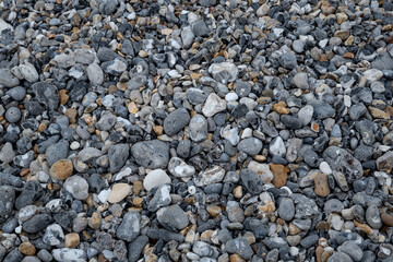 Smooth Pebble Beach Stones — Natural Coastal Rock Texture in Black and White and Color for Design, Backgrounds, and Nature Art