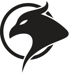 Modern Bull Head Logo Design - Powerful Animal Symbol Vector