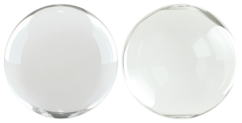PNG Transparent reflective glass spheres, element set on transparent background