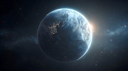 Fototapeta premium Celestial Orb: A Distant Planet