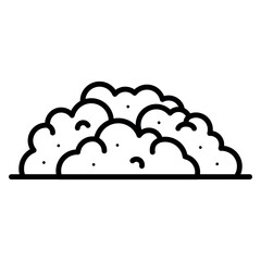 Bush Icon – Green Shrub Vector Illustration for Nature and Landscape Design