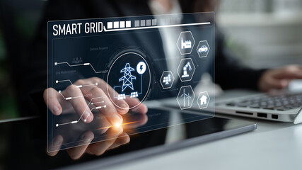 Smart grid system integrating renewable energy sources, energy storage, smart inverters, and demand...