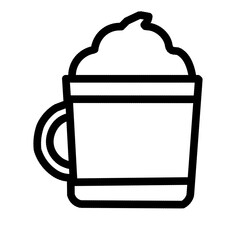 vector illustration of a cup of coffee isolated on white background 