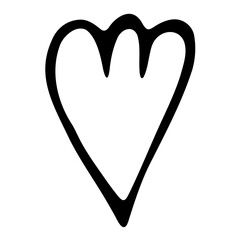 Vector illustration doodle hand drawn flower petal botanical black liner pen element