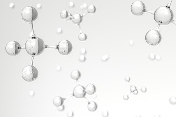 Crystal Clear 3D Molecular Structure Scientific Visualization Design 3D render