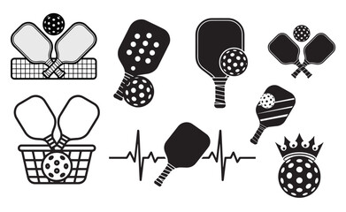 sports game pickleball silhouette clipart