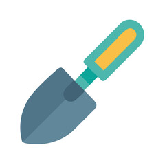 Illustration of small garden trowel for planting, gardening, or landscaping in flat design