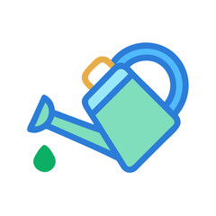 Obraz premium Watering can illustration icon isolated against black background ideal for gardening themes