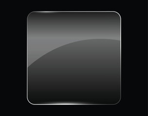 A dark, reflective flat screen television or monitor with a thin silver bezel against a black background.