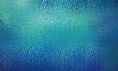 Abstract textured background with shimmering aqua and deep blue watercolor washes