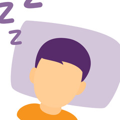 Sleeping symbol flat illustration design