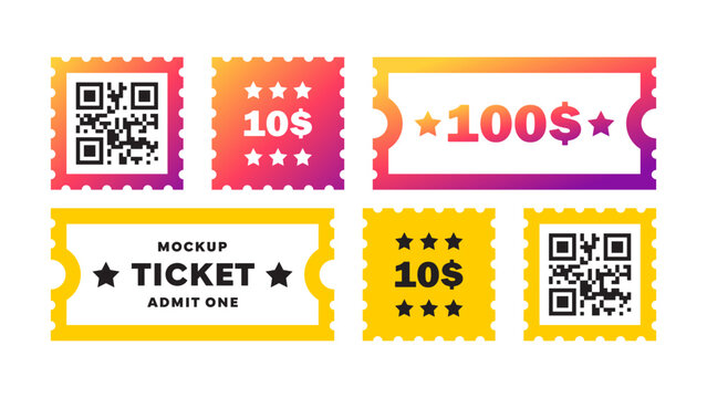 Coupons and tickets with QR codes