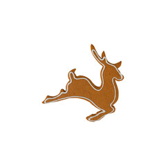 deer-shaped dessert on white background, png