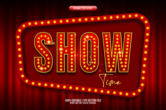 Show time 3D editable text effect