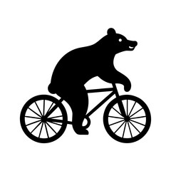 bear trying to ride bicycle comedy meme