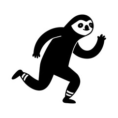 sloth trying to run marathon exhausted funny mem.