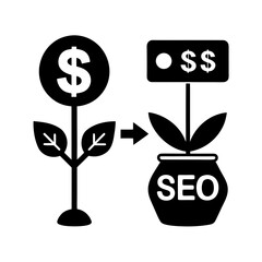 seo vs google ads meme sprout vs money tree.