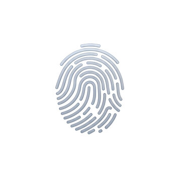 3d illustration of fingerprint identification system isolated on transparent background for security use