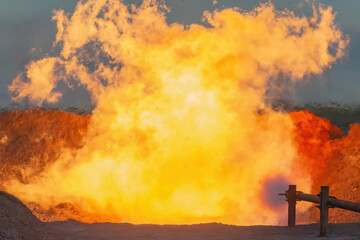 The Arctic gas source. Combustion of reservoir fluid during well testing and development. The...