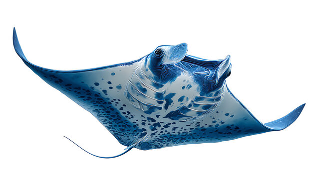 manta ray isolated on a white background