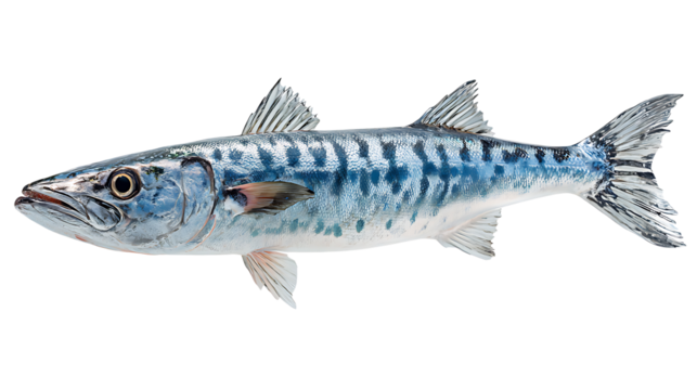 barracuda fish isolated on a white background - Powered by Adobe