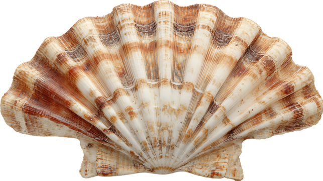 scallop shell isolated on a white background - Powered by Adobe