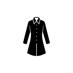 Naklejka premium black dress on a white
