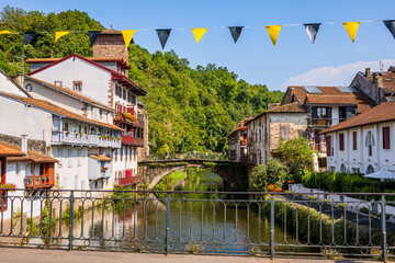 Saint-Jean-Pied-de-Port en France, ville étape du pèlerinage de Saint-Jacques de Compostelle