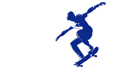 Black vector silhouette illustration of people jumping and running, showing sports action and fun