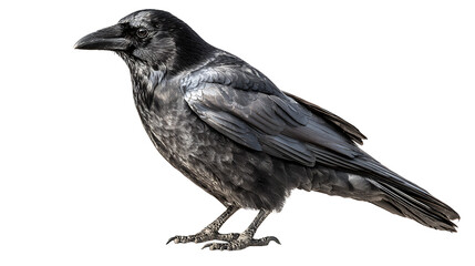 crow isolated on a white background.