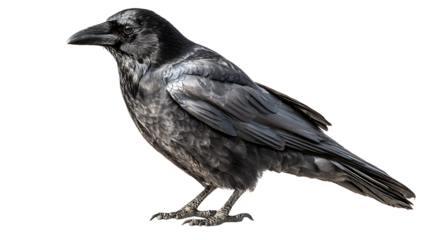 crow isolated on a white background.