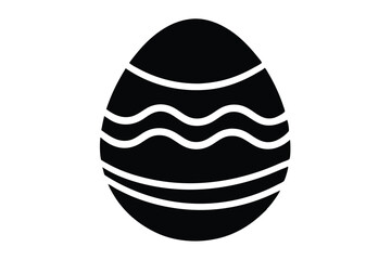 Black egg features several horizontal lines and a wavy stripe design, creating unique appeal