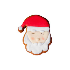 Santa Claus-shaped candy on a white background, png