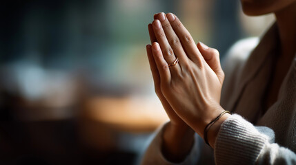 Hands in prayer or meditation position face not visible spiritual practice mindfulness meditation yoga mudra inner peace meditative pose spiritual gesture zen practice pea