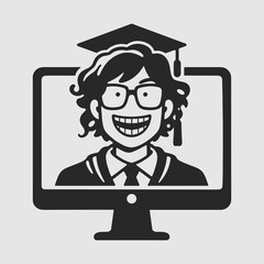 Invitation to online course, education and learning concept