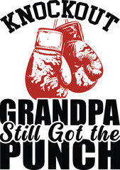 Stand back grandpa is boxing with red gloves for a fun design perfect for sports lovers and grandfathers who love to box
