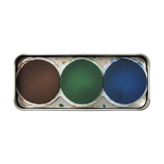 Brown Green Blue Ink Pads in Tin Case
