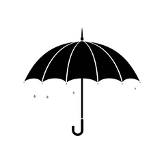 Umbrella Icon Outline Vector &ndash; Rain Protection Symbol