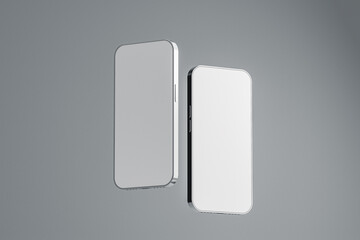 Mockup of modern mobile device in clean design and simple aesthetic