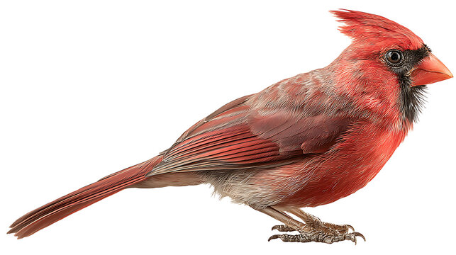 cardinal bird isolated on a white background