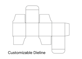Customizable Die line, die-line design, packaging dieline, box dieline ,editable die-line template