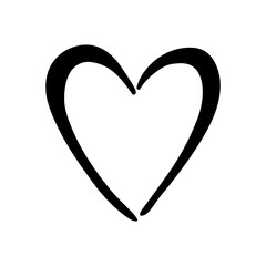 Heart shape design with smooth curves in a minimalist style for creative projects and decoration